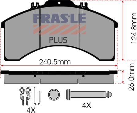 FRAS-LE PD/128-K005-PLUS - Гальмівні колодки, дискові гальма autozip.com.ua