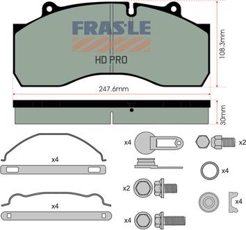 FRAS-LE PD/170-K016-HD - Гальмівні колодки, дискові гальма autozip.com.ua