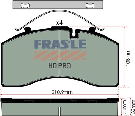 FRAS-LE PD/172-HD - Гальмівні колодки, дискові гальма autozip.com.ua