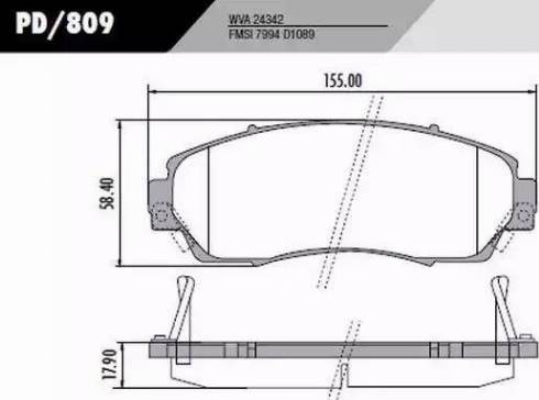 FRAS-LE PD/809 - Гальмівні колодки, дискові гальма autozip.com.ua