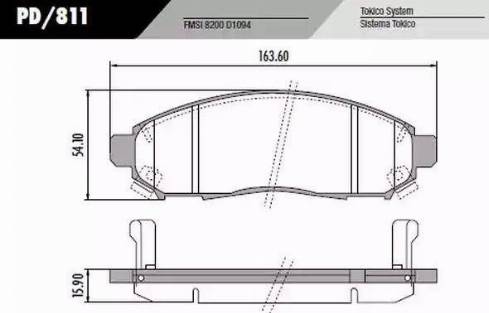 FRAS-LE PD/811 - Гальмівні колодки, дискові гальма autozip.com.ua