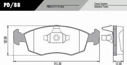 FRAS-LE PD/88 - Гальмівні колодки, дискові гальма autozip.com.ua