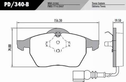 FRAS-LE PD340B - Гальмівні колодки, дискові гальма autozip.com.ua