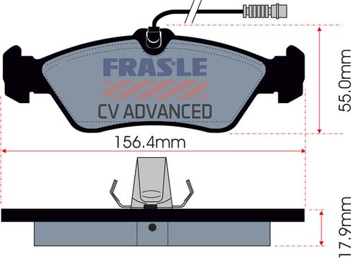 FRAS-LE PD/341-A-CV - Гальмівні колодки, дискові гальма autozip.com.ua