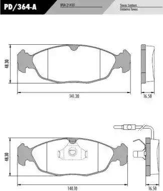 FRAS-LE PD364A - Гальмівні колодки, дискові гальма autozip.com.ua