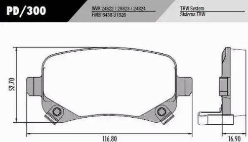 FRAS-LE PD/300 - Гальмівні колодки, дискові гальма autozip.com.ua