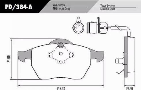 FRAS-LE PD/384-A - Гальмівні колодки, дискові гальма autozip.com.ua