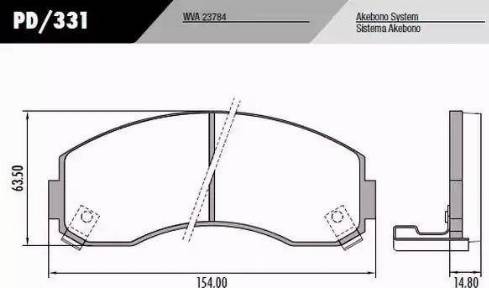 FRAS-LE PD/331 - Гальмівні колодки, дискові гальма autozip.com.ua