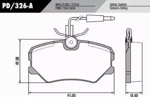 FRAS-LE PD326A - Гальмівні колодки, дискові гальма autozip.com.ua