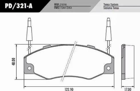 FRAS-LE PD/321-A - Гальмівні колодки, дискові гальма autozip.com.ua