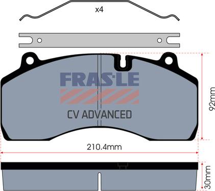 FRAS-LE PD/209-CV - Гальмівні колодки, дискові гальма autozip.com.ua