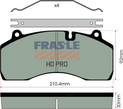 FRAS-LE PD/209-HD - Гальмівні колодки, дискові гальма autozip.com.ua