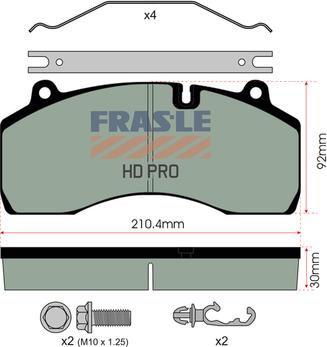 FRAS-LE PD/209-K029-HD - Гальмівні колодки, дискові гальма autozip.com.ua