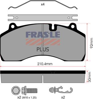 FRAS-LE PD/209-K029-PLUS - Гальмівні колодки, дискові гальма autozip.com.ua