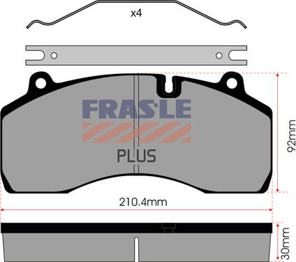 FRAS-LE PD/209-PLUS - Гальмівні колодки, дискові гальма autozip.com.ua