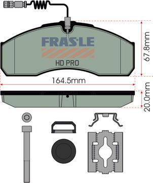 FRAS-LE PD/208-A-K026-HD - Гальмівні колодки, дискові гальма autozip.com.ua