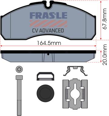 FRAS-LE PD/208-K026-CV - Гальмівні колодки, дискові гальма autozip.com.ua