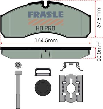 FRAS-LE PD/208-K026-HD - Гальмівні колодки, дискові гальма autozip.com.ua