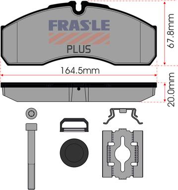 FRAS-LE PD/208-K026-PLUS - Гальмівні колодки, дискові гальма autozip.com.ua