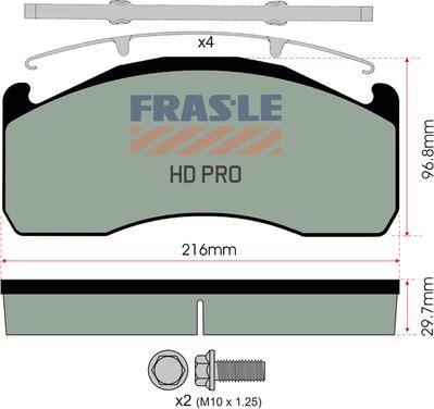 FRAS-LE PD/202-K006-HD - Гальмівні колодки, дискові гальма autozip.com.ua