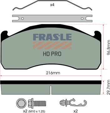 FRAS-LE PD/202-K029-HD - Гальмівні колодки, дискові гальма autozip.com.ua