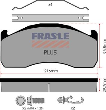 FRAS-LE PD/202-K029-PLUS - Гальмівні колодки, дискові гальма autozip.com.ua