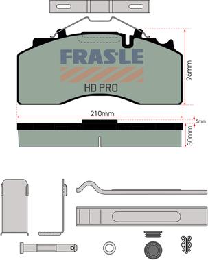 FRAS-LE PD/210-N-K045-HD - Гальмівні колодки, дискові гальма autozip.com.ua