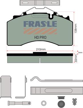 FRAS-LE PD/211-N-K046-HD - Гальмівні колодки, дискові гальма autozip.com.ua