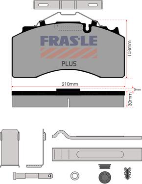 FRAS-LE PD/211-N-K046-PLUS - Гальмівні колодки, дискові гальма autozip.com.ua