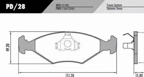 FRAS-LE PD/28 - Гальмівні колодки, дискові гальма autozip.com.ua