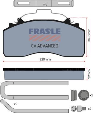 FRAS-LE PD/226-K035-CV - Гальмівні колодки, дискові гальма autozip.com.ua