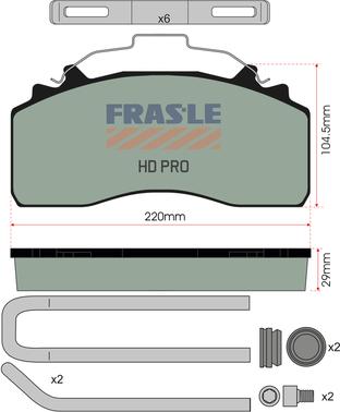 FRAS-LE PD/226-K035-HD - Гальмівні колодки, дискові гальма autozip.com.ua