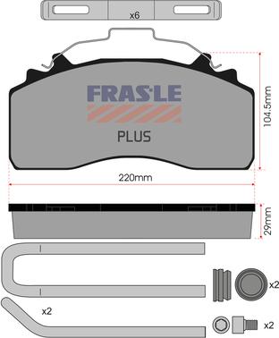 FRAS-LE PD/226-K035-PLUS - Гальмівні колодки, дискові гальма autozip.com.ua