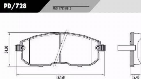 FRAS-LE PD/728 - Гальмівні колодки, дискові гальма autozip.com.ua