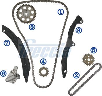 Freccia TK08-1249 - Комплект ланцюга приводу распредвала autozip.com.ua