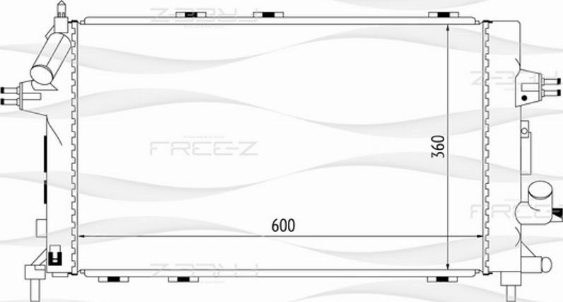 FREE-Z KK0162 - Радіатор, охолодження двигуна autozip.com.ua
