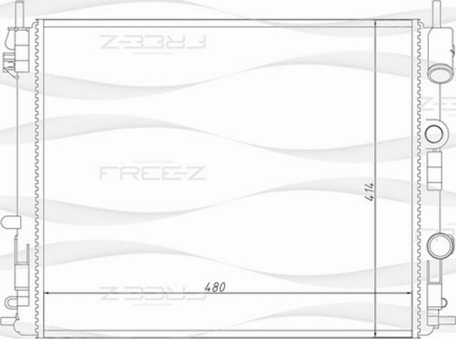 FREE-Z KK0183 - Радіатор, охолодження двигуна autozip.com.ua