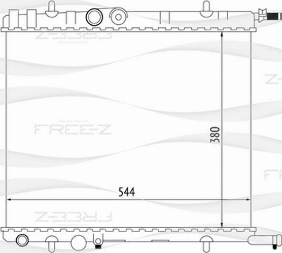 FREE-Z KK0173 - Радіатор, охолодження двигуна autozip.com.ua