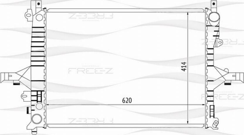 FREE-Z KK0214 - Радіатор, охолодження двигуна autozip.com.ua