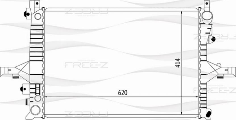 FREE-Z KK0213 - Радіатор, охолодження двигуна autozip.com.ua