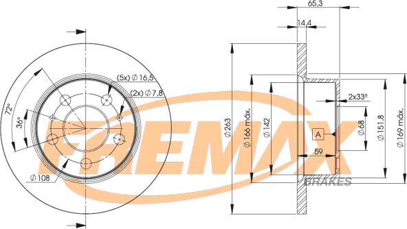 FREMAX BD-9427 - Гальмівний диск autozip.com.ua