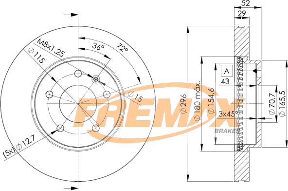 FREMAX BD-9048 - Гальмівний диск autozip.com.ua