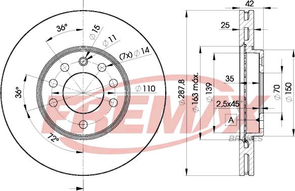 FREMAX BD-9043 - Гальмівний диск autozip.com.ua