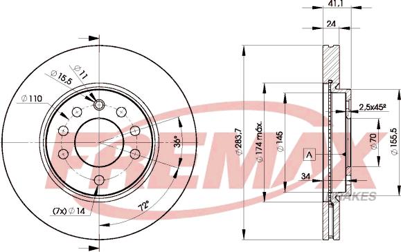 FREMAX BD-9047 - Гальмівний диск autozip.com.ua