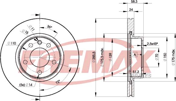 FREMAX BD-9054 - Гальмівний диск autozip.com.ua