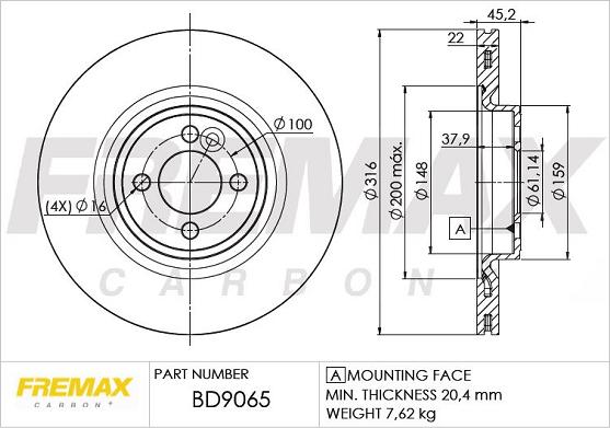 FREMAX BD-9065 - Гальмівний диск autozip.com.ua