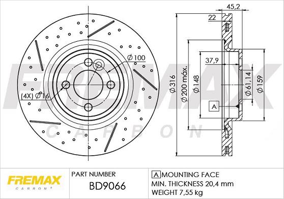 FREMAX BD-9066 - Гальмівний диск autozip.com.ua