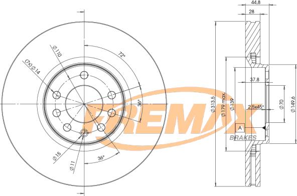 FREMAX BD-9005 - Гальмівний диск autozip.com.ua