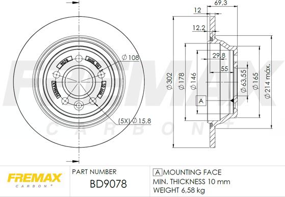 FREMAX BD-9078 - Гальмівний диск autozip.com.ua