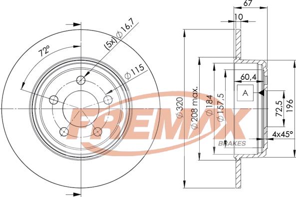 FREMAX BD-9198 - Гальмівний диск autozip.com.ua